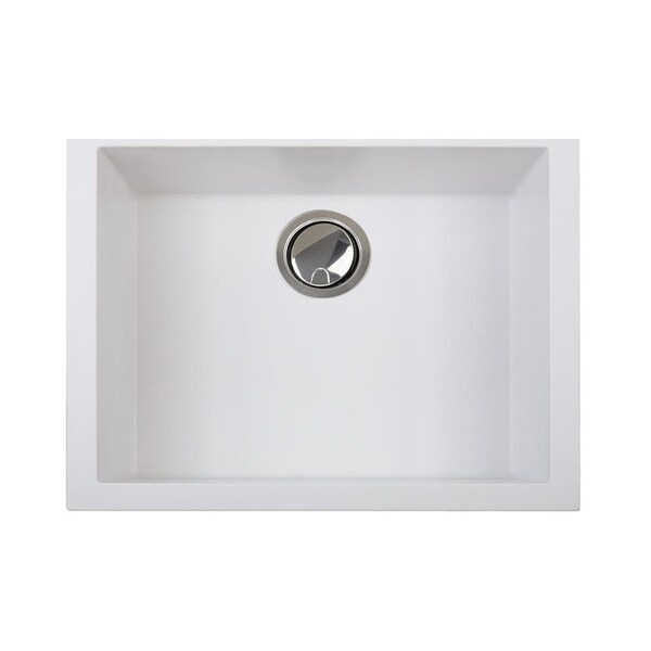 Small Single Bowl Undermount Granite Composite White